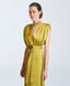 ACCESS FASHION MAXI DRESS WITH V-NECK AND METALLIC DETAIL