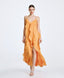 ACCESS FASHION MAXI V-NECK RUFFLE DRESS