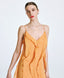 ACCESS FASHION MAXI V-NECK RUFFLE DRESS