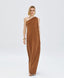 ACCESS FASHION ONE-SHOULDER DRESS WITH METALLIC DETAIL