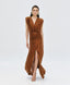 ACCESS FASHION MAXI DRESS WITH V-NECK AND RUCHING