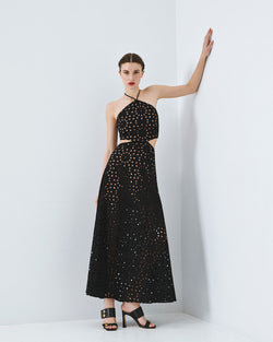 ACCESS FASHION BRODERIE CUT-OUT DRESS