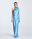 ACCESS FASHION ONE-SHOULDER DRESS WITH FLORAL DETAIL