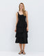 ACCESS FASHION SLEEVELESS MIDI DRESS WITH RUFFLES