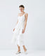 ACCESS FASHION SLEEVELESS MIDI DRESS WITH RUFFLES
