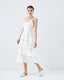 ACCESS FASHION SLEEVELESS MIDI DRESS WITH RUFFLES