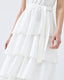 ACCESS FASHION SLEEVELESS MIDI DRESS WITH RUFFLES