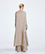 ACCESS FASHION MAXI SHIRT DRESS WITH SHINY FINISH