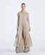 ACCESS FASHION MAXI SHIRT DRESS WITH SHINY FINISH