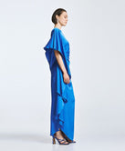 ACCESS FASHION MAXI DRESS WITH RUFFLES