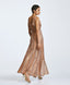 ACCESS FASHION MAXI KNITTED DRESS WITH SEQUINS AND KNOT DETAIL