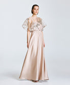 ACCESS FASHION MAXI SATIN DRESS WITH SEQUINS