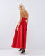 ACCESS FASHION MIDI FLARED DRESS WITH RUCHED DETAILS