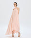 ACCESS FASHION LONG ASYMMETRIC DRESS WITH A FLOWER DETAIL