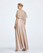 ACCESS FASHION MAXI SATIN DRESS WITH SEQUINS