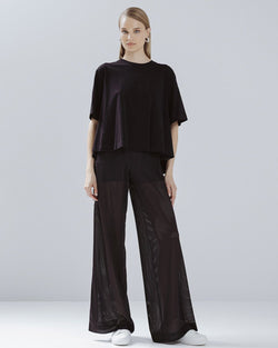 ACCESS FASHION PERFORATED PANTS WITH STRIPED DETAILS