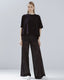 ACCESS FASHION PERFORATED PANTS WITH STRIPED DETAILS