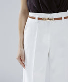 ACCESS FASHION HIGH-WAISTED PANTS WITH TURN-UP HEMS