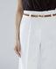 ACCESS FASHION HIGH-WAISTED PANTS WITH TURN-UP HEMS