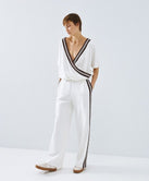 ACCESS FASHION STRIPED-DETAIL SWEATPANTS