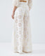 ACCESS FASHION WIDE-LEG BRODERIE PANTS