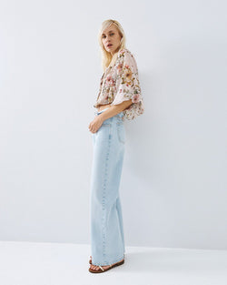 ACCESS FASHION STRAIGHT-LEG DENIM PANTS