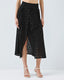 ACCESS FASHION MIDI BRODERIE SKIRT WITH A SLIT