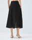 ACCESS FASHION MIDI BRODERIE SKIRT WITH A SLIT