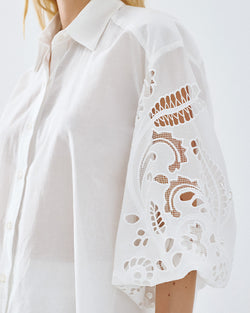 ACCESS FASHION SHIRT WITH BRODERIE SLEEVES