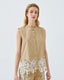 ACCESS FASHION SLEEVELESS SHIRT WITH EMBROIDERY