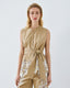 ACCESS FASHION SLEEVELESS SHIRT WITH EMBROIDERY
