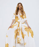 ACCESS FASHION LONG SEMI-SHEER PRINTED SHIRT