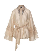 ACCESS FASHION SHIRT WITH SEQUINS AND RUFFLE DETAILS