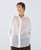 ACCESS FASHION LONG SHIRT WITH DECORATIVE STITCHING