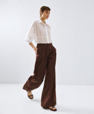 ACCESS FASHION LONG SHIRT WITH DECORATIVE STITCHING