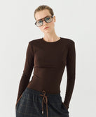 ACCESS FASHION LONG-SLEEVED BLOUSE WITH PADDED SHOULDERS