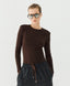 ACCESS FASHION LONG-SLEEVED BLOUSE WITH PADDED SHOULDERS