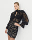 ACCESS FASHION LACE TOP WITH A TIE-NECK