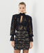 ACCESS FASHION LACE TOP WITH A TIE-NECK