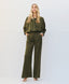 ACCESS FASHION SATIN BLOUSE WITH BATWING SLEEVES