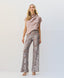 ACCESS FASHION SATIN TOP WITH DRAPED NECKLINE
