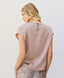 ACCESS FASHION SATIN TOP WITH DRAPED NECKLINE