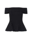 ACCESS FASHION OFF-SHOULDER PEPLUM TOP