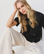 ACCESS FASHION SHORT-SLEEVE BLOUSE WITH RHINESTONES