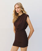 ACCESS FASHION SLEEVELESS MINI DRESS WITH RUCHED DETAILS