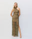 ACCESS FASHION HALTER SEQUIN DRESS WITH SLIP DRESS