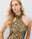ACCESS FASHION HALTER SEQUIN DRESS WITH SLIP DRESS