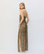 ACCESS FASHION HALTER SEQUIN DRESS WITH SLIP DRESS