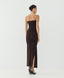 ACCESS FASHION STRAPLESS MIDI DRESS WITH RUCHING