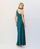 ACCESS FASHION MAXI SATIN HALTER DRESS